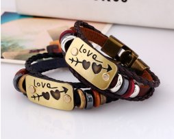 pulsera-cuero-love-pareja pulsera-cuero-love-pareja