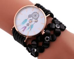 reloj-rinestone-flores-atrapa-sueños-negro reloj-rinestone-flores-atrapa-sueños-negro