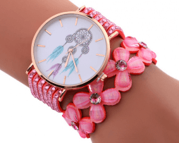 reloj-rinestone-flores-atrapa-sueños-rosado reloj-rinestone-flores-atrapa-sueños-rosado