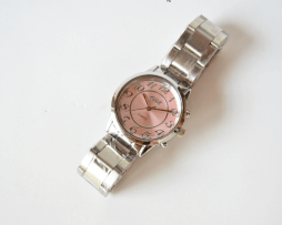 reloj-metalico-plateado-rosado-big-number Reloj Metalico Plateado Big Number Rosado - relojes mujer