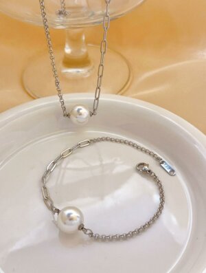 Set Acero Tarde De-Perla