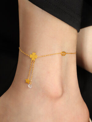 Tobillera Acero Mujer Lucky