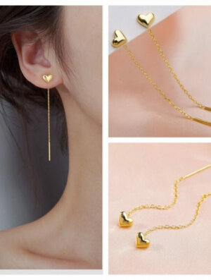 Aretes Acero Corazon Sereno