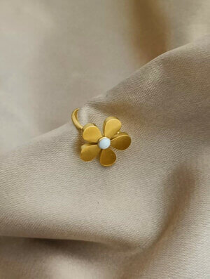 Ear Cuff Acero Margarita-Radiante