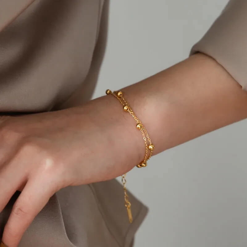 pulsera-acero-oro-tribal