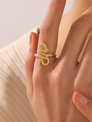 Anillo Acero Vibora Imponente