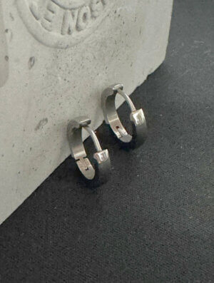 Aretes Acero Hombre Fortaleza
