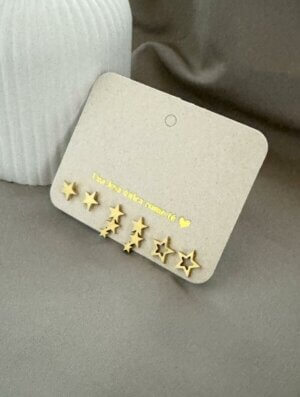 Set Aretes Acero Estelar