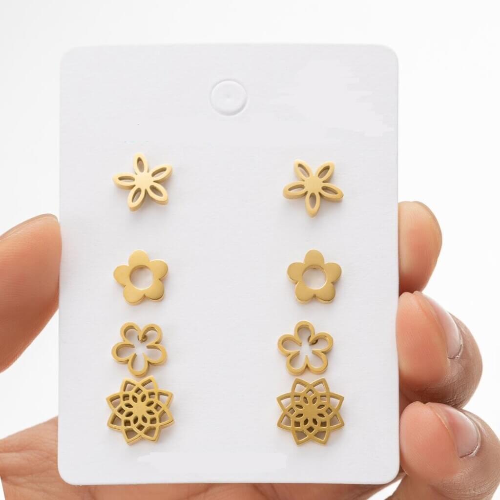 set-aretes-acero-floral