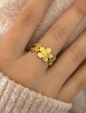 Anillo Acero Esencia Floral