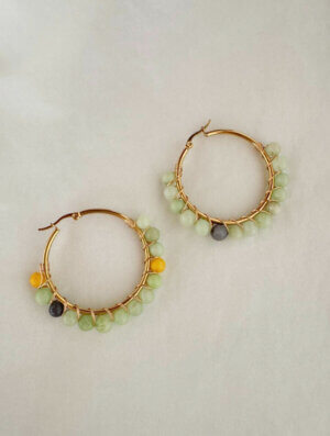 Aretes Acero Piedra del-Alma