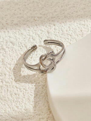 Anillo Acero Nudo Apasionado