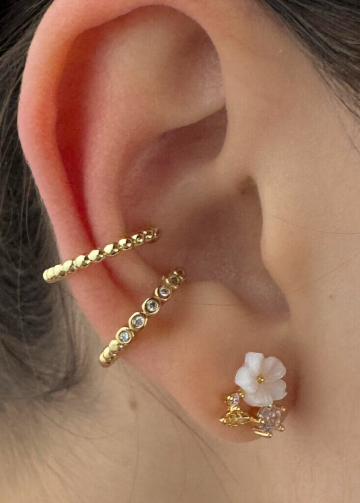 Set Ear Cuff Brillo