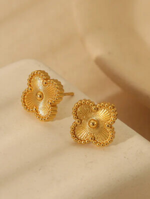 Aretes Acero Melodia Dorada