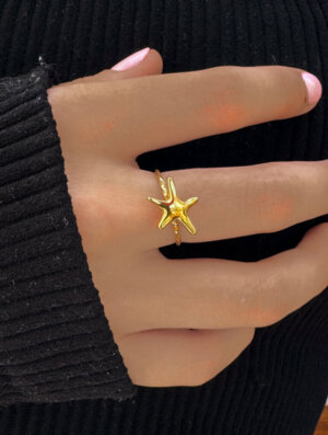 Anillo Acero Estrella Serena