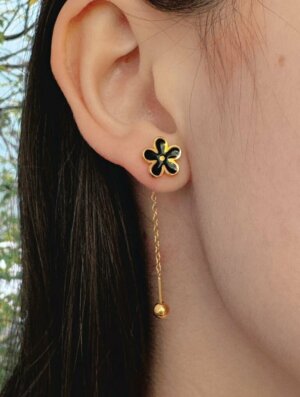 Aretes Acero Eco Floral