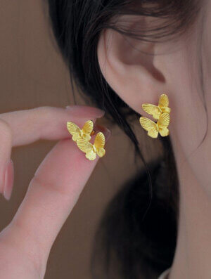 Aretes Mujer Beso de-Mariposa