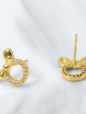 Aretes Mujer Lazo de-Brillo