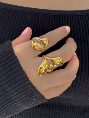 Set Anillos Acero Brio