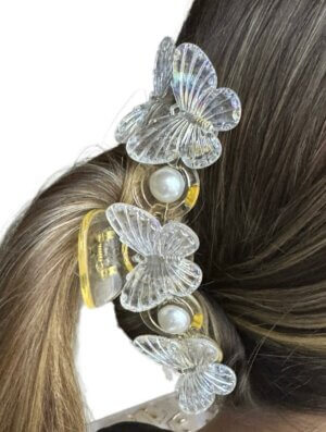 Pinza Caiman Flor Cristal