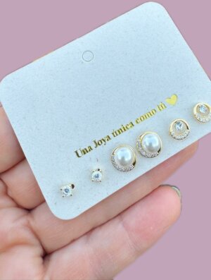 Set Aretes Alma Brillante