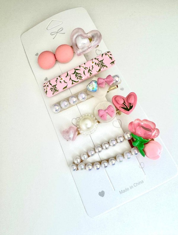 Set Pinzas Encanto Rosa