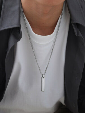 Cadena Hombre Acero Macizo