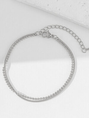 Pulsera Acero Verso Plateado