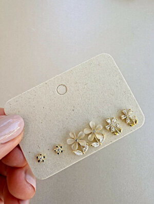 Set Aretes Flor Viva