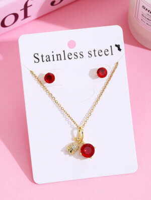 Set Mujer Brillo Carmesi