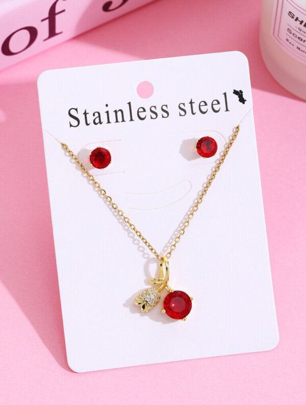 Set Mujer Brillo Carmesi