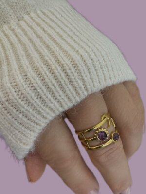 Anillo Acero Mujer Sol