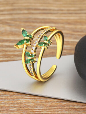 Anillo Mujer Alas Verdes