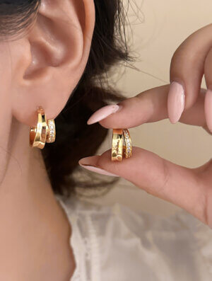 Aretes Suspiro Brillante