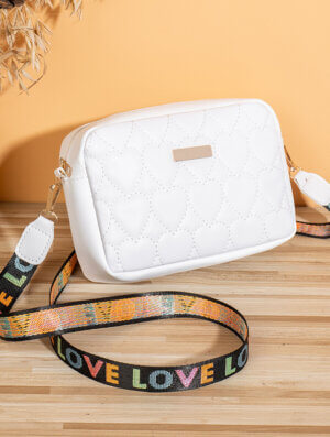 Bolso Blanco Corazon Callejero
