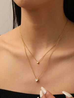 Collar Acero Doble Latido