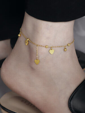 Tobillera Acero Puro Corazon