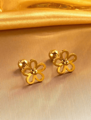 Aretes Topo Acero Capullo