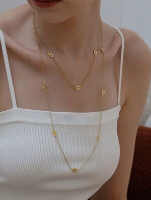 Collar Acero Aroma Dorado