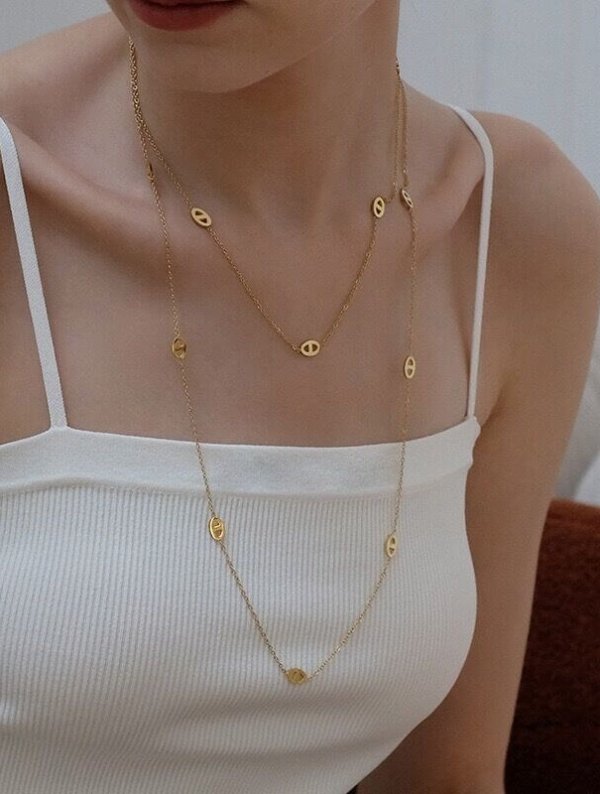 Collar Acero Aroma Dorado