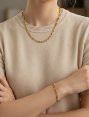 Set Acero Enlace de-Luz