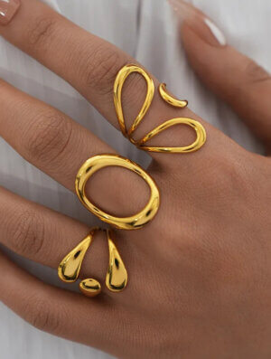 Set Acero Enigma Dorado