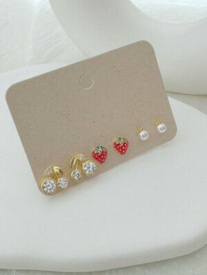 Set Aretes Jardin Carmin