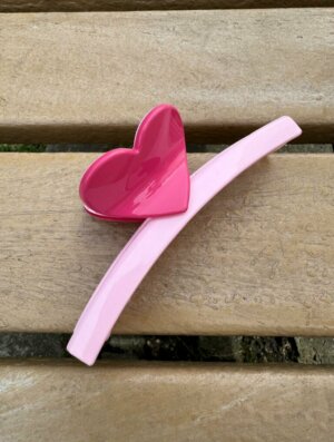 Pinza Caiman Corazon Rosa