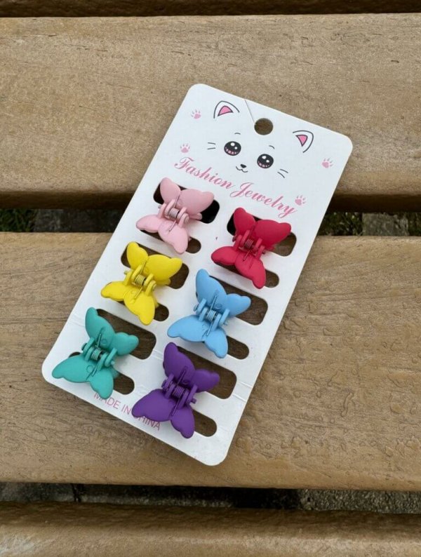 Set Pinzas Mariposas Colores