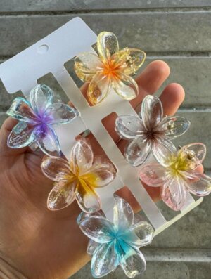 Set Pinzas Flor Cristalina