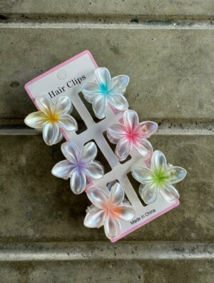 Set Pinzas Flor Nacar