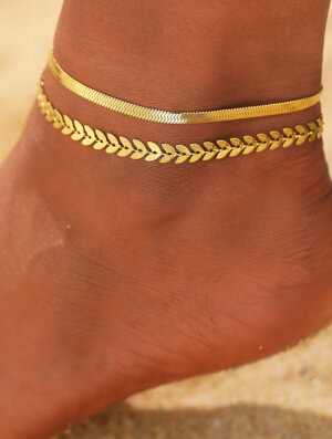 Tobillera Acero Dorado Imperial