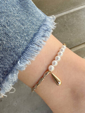 Tobillera Xuping Perla Rosa