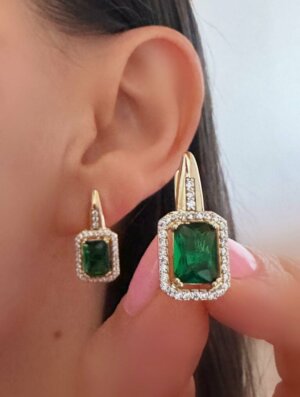 Aretes Xuping Verde Radiante
